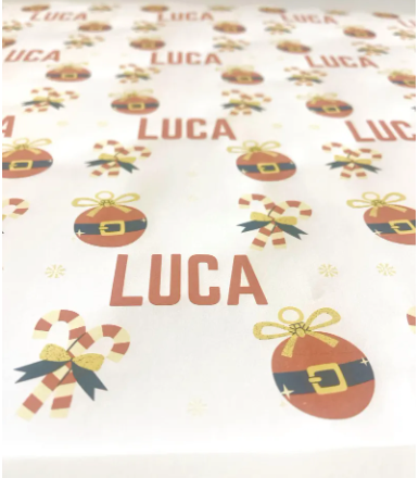Personalized Christmas Paper | Santa Ornaments