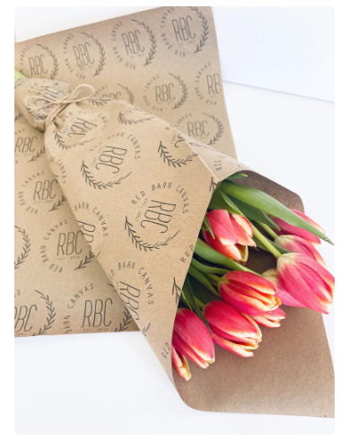 Custom Logo Flower Wraps