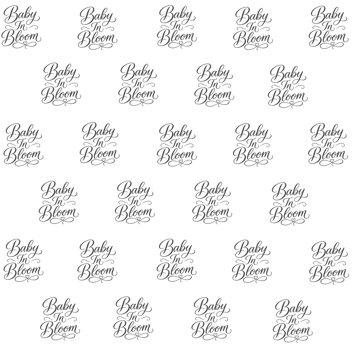 Baby In Bloom Script Flower Bouquet Wraps