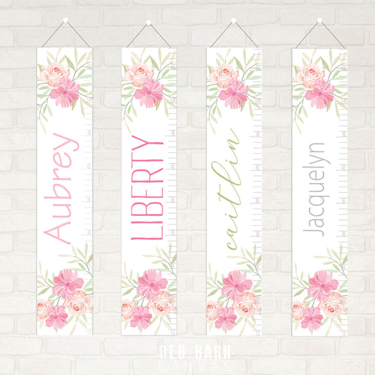 Floral Themed Growth Chart