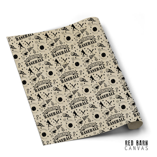 Personalized  Baseball Wrapping Paper