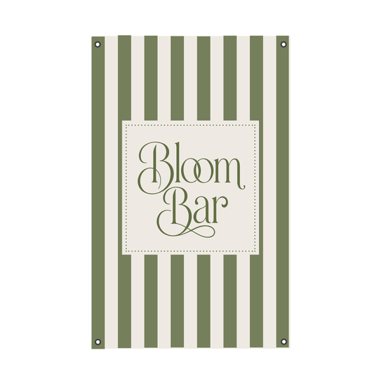 Bloom Bar Canvas Banner