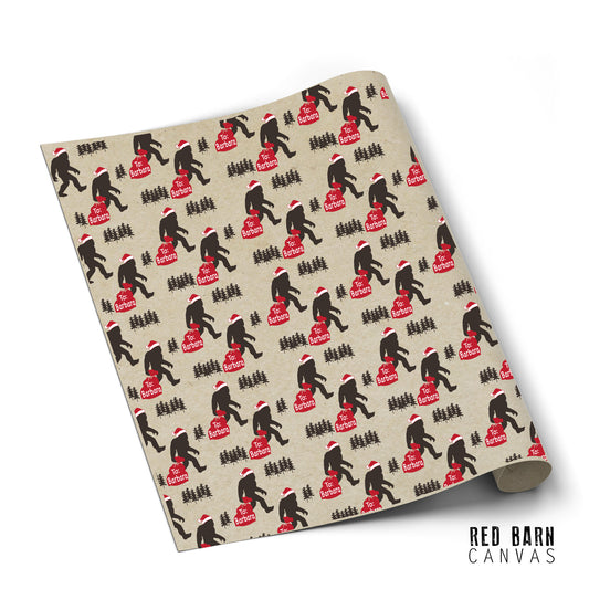Personalized Holiday Paper | Big Foot Santa