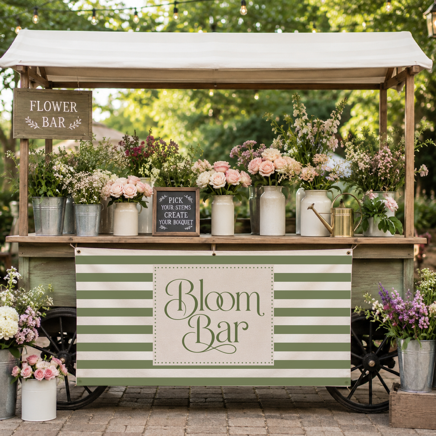 Bloom Bar Canvas Banner