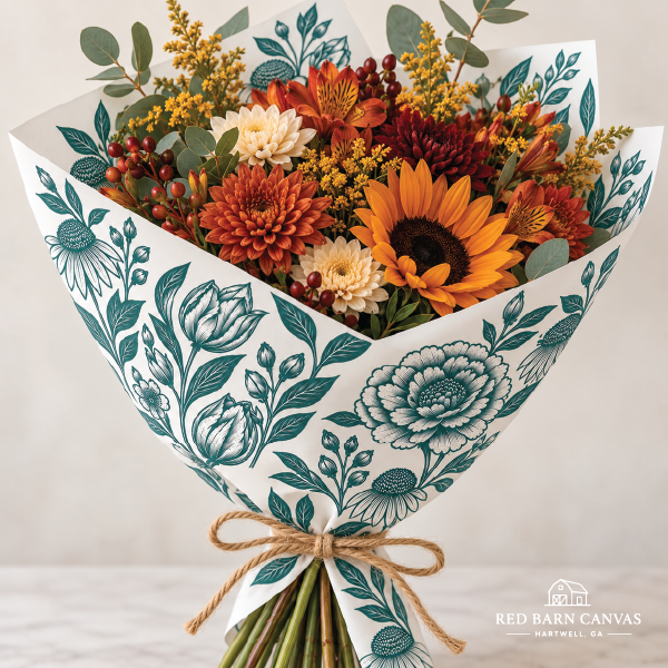 Vintage Botanical  | 25 Flower Bar Bouquet Wraps