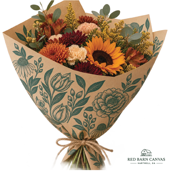 Vintage Botanical  | 25 Flower Bar Bouquet Wraps