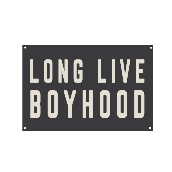 Long Live Boyhood | Natural Canvas Tapestry