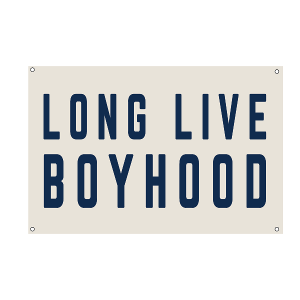 Long Live Boyhood | Natural Canvas Tapestry