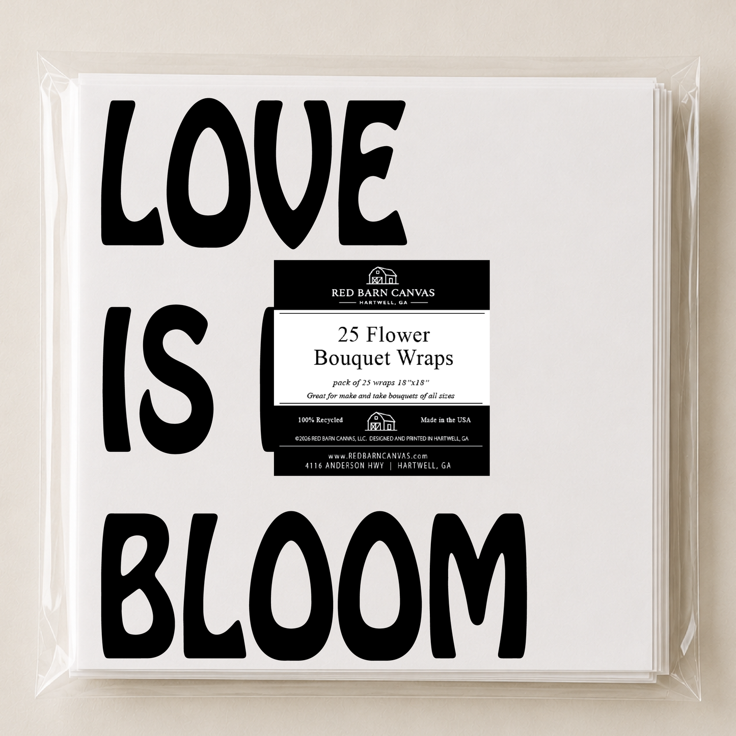 Love Bold | 25 Flower Bar Bouquet Wraps