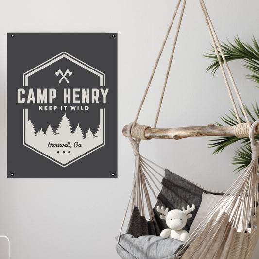 Custom Camp Canvas Wall Hanging