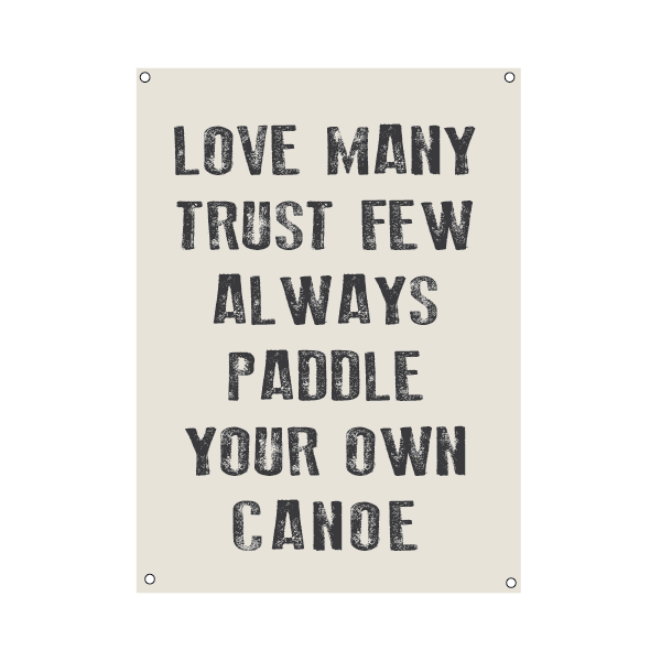 Paddle Your Own Canoe | Natural Canvas Wall Hanging