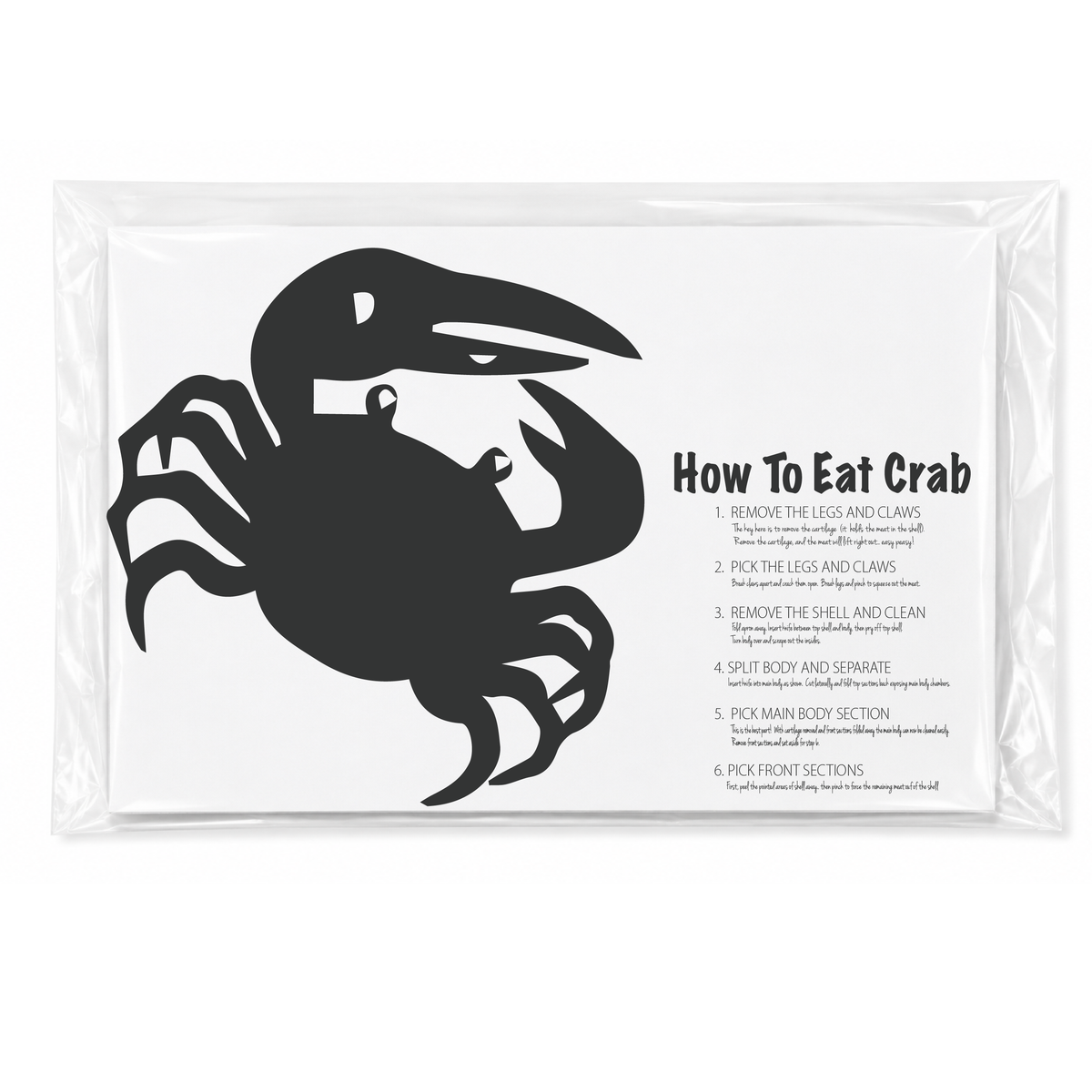 How To Eat Crab | 25 Placemats