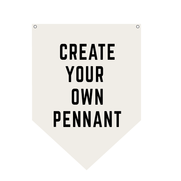 Custom Pennant | Natural Canvas Tapestry
