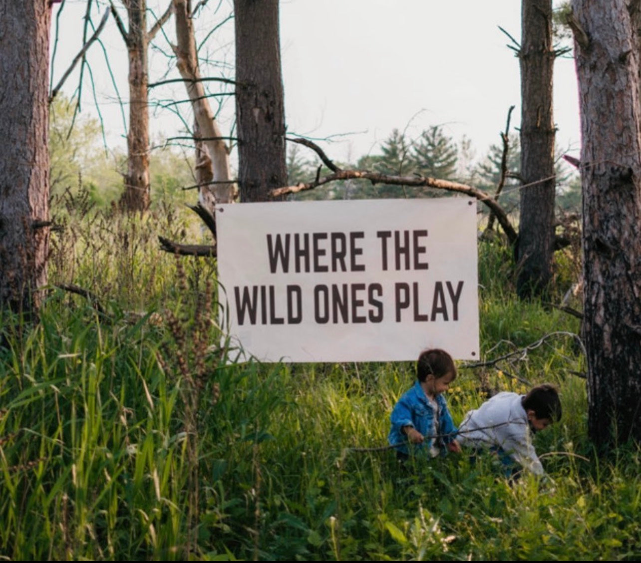 Where The Wild Ones Play | Natural Canvas Tapestry