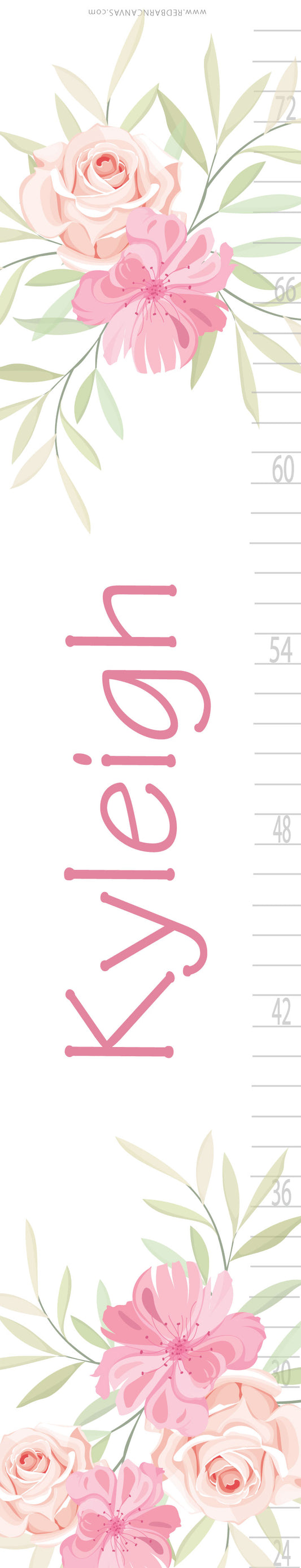 Floral Themed Growth Chart