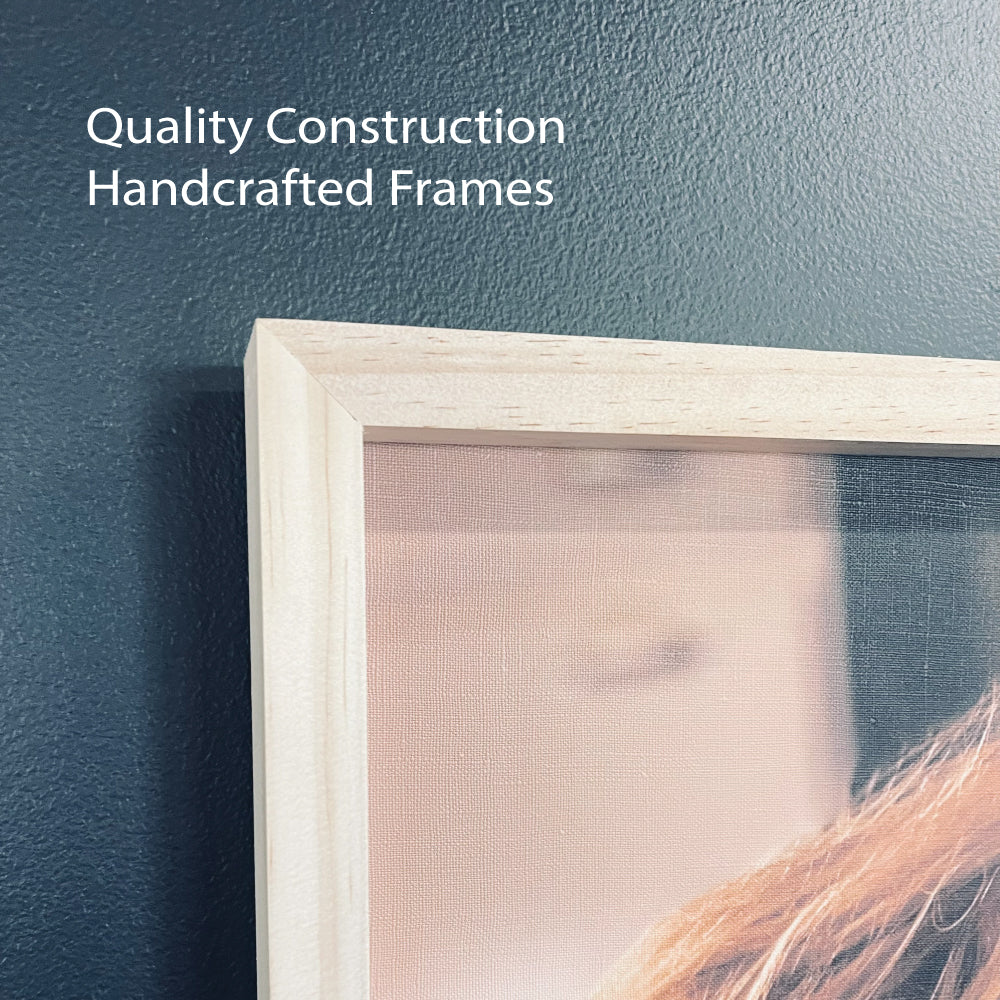 Framed Canvas Print | Handcrafted Pine Frame