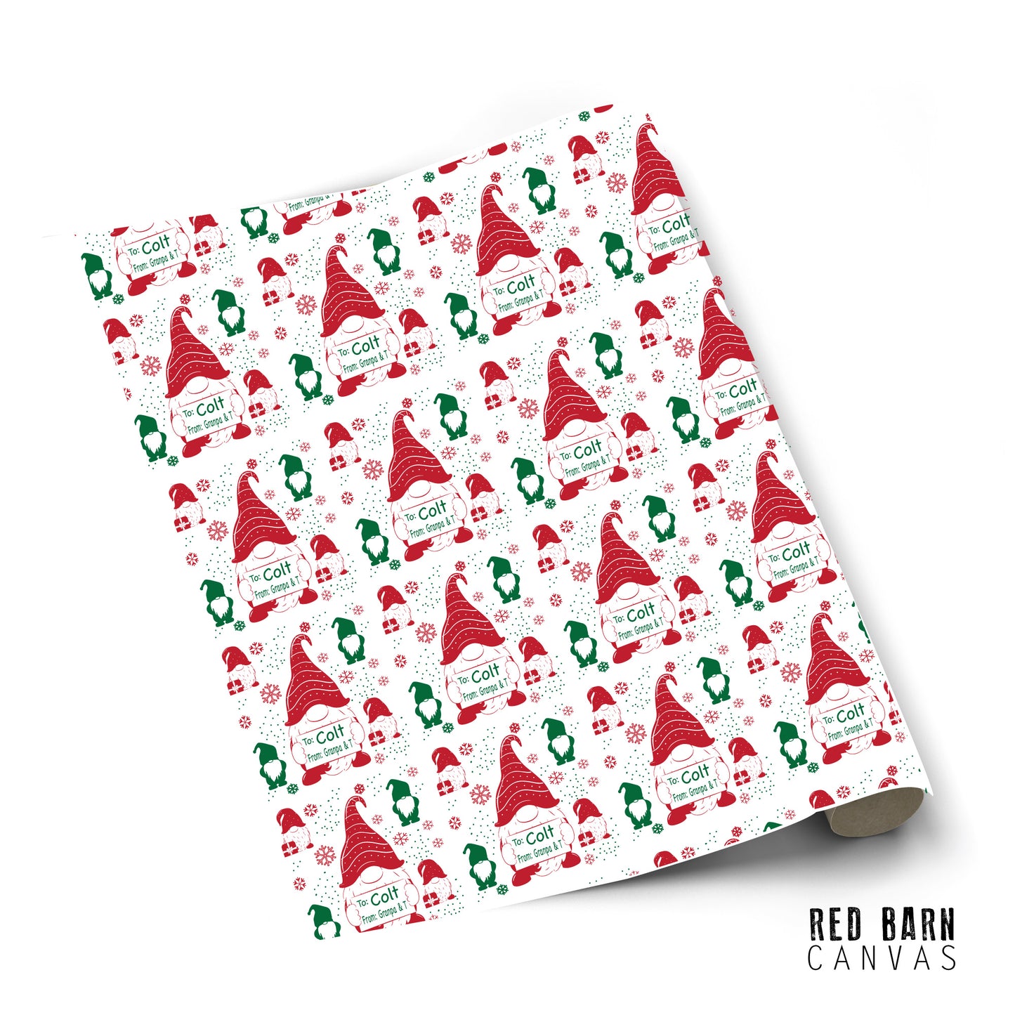 Personalized Christmas Paper | Gnomes