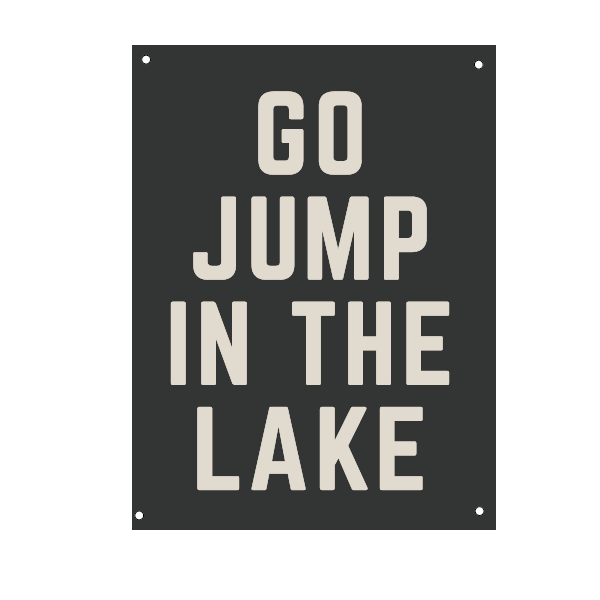 Go Jump In The Lake | Natural Canvas Print
