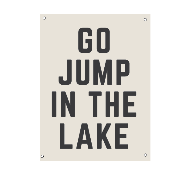 Go Jump In The Lake | Natural Canvas Print