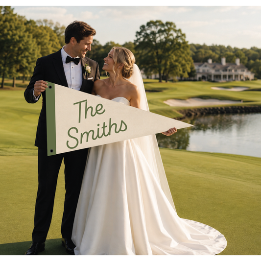 Golf Inspired Personalized Name Canvas Pennant