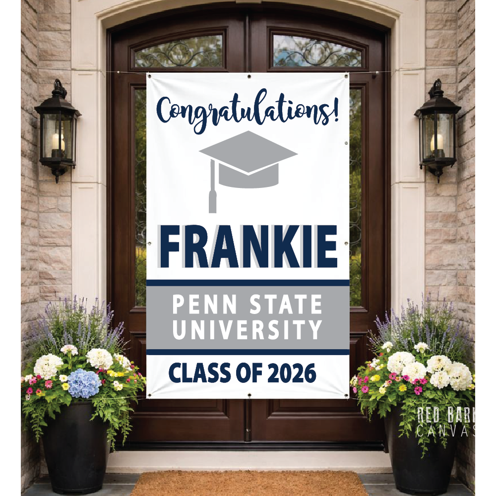 Personalized Graduation Vinyl Banner | College, High School or Elementary
