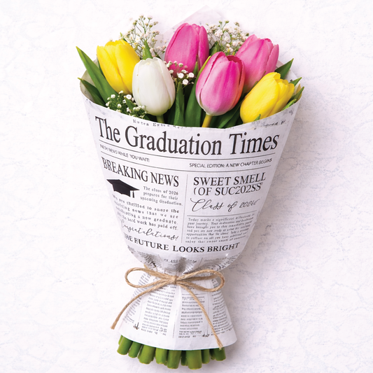 Graduation Newspaper | 25 Flower Bouquet Wraps