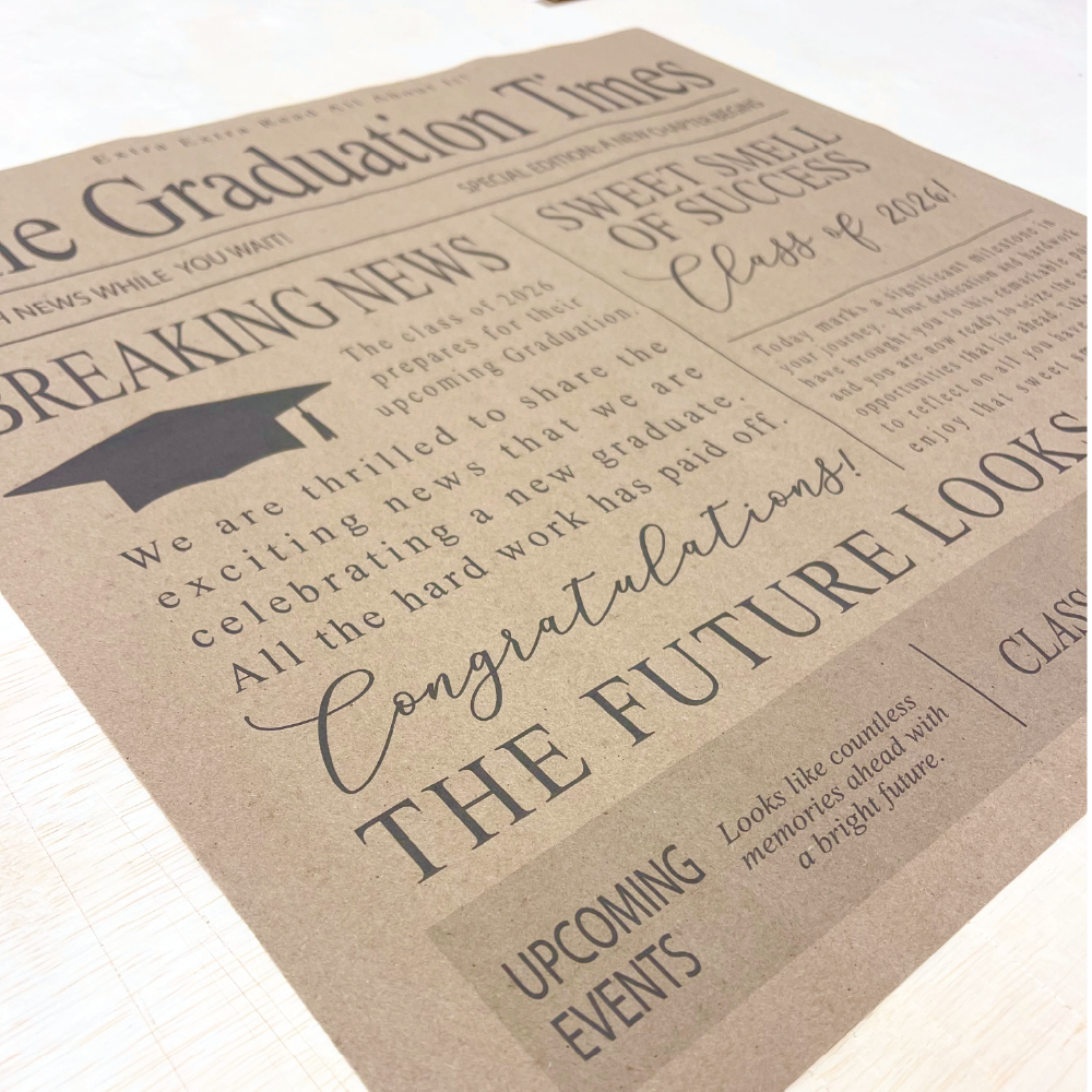 Graduation Newspaper | 25 Flower Bouquet Wraps