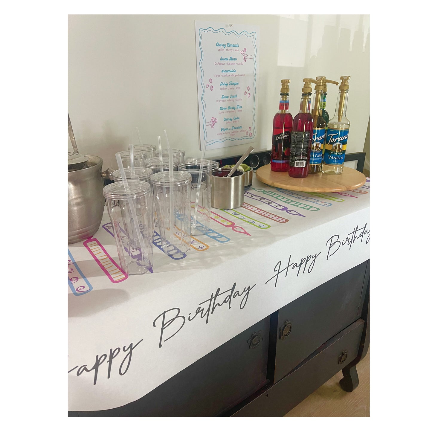 Happy Birthday Table Runner