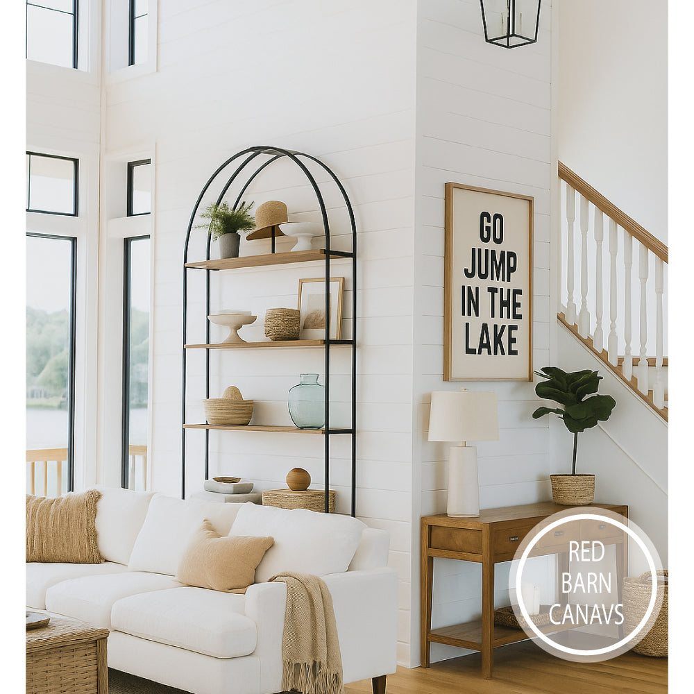 Go Jump In The Lake | Natural Canvas Print