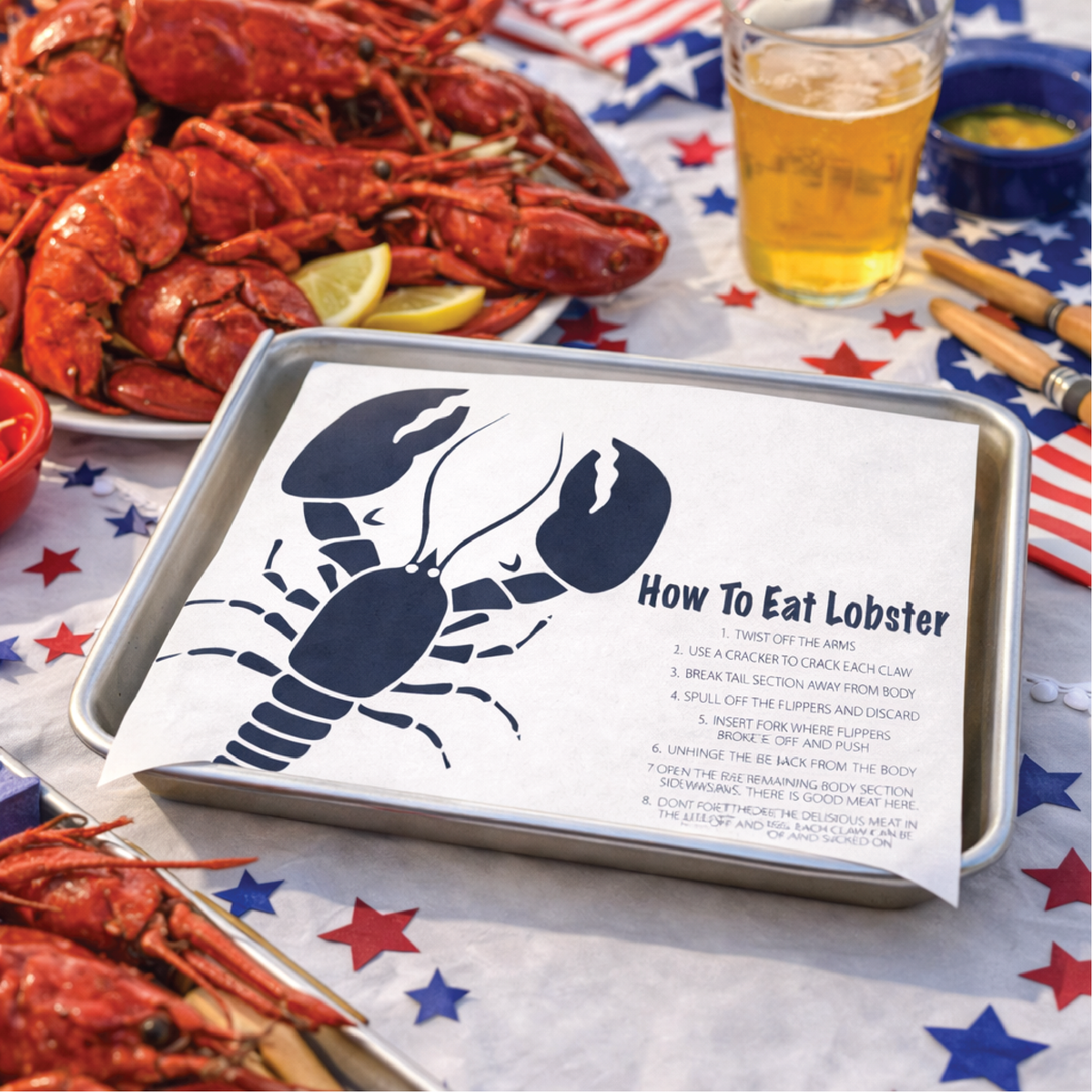 How To Eat Lobster | 25 Placemats