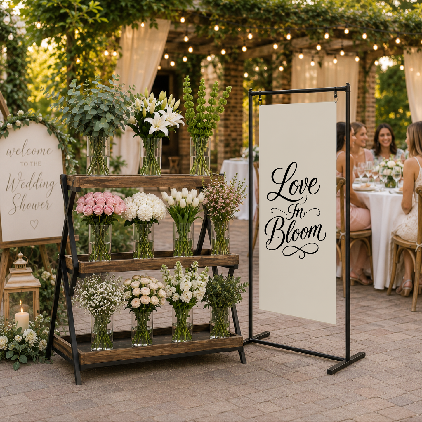 Love in Bloom Canvas Banner
