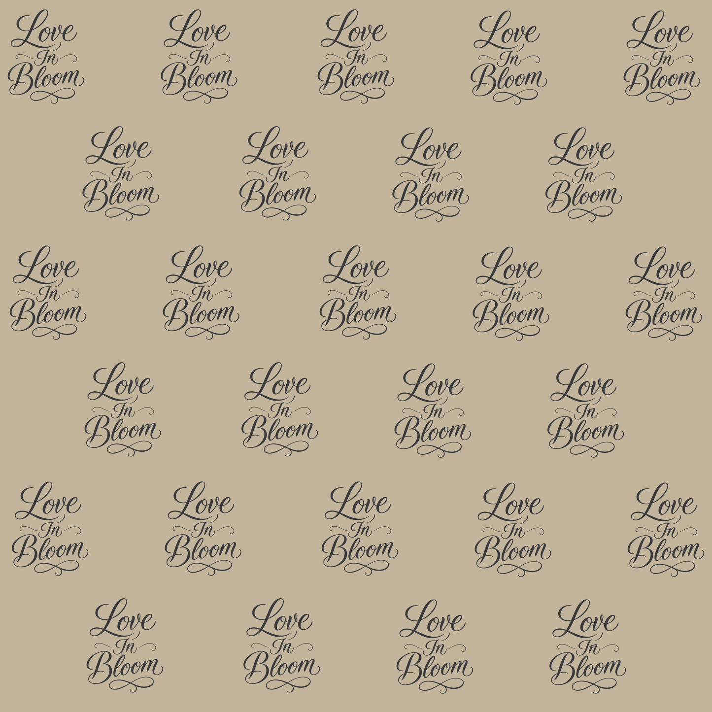 Love In Bloom Script Flower Bouquet Wraps