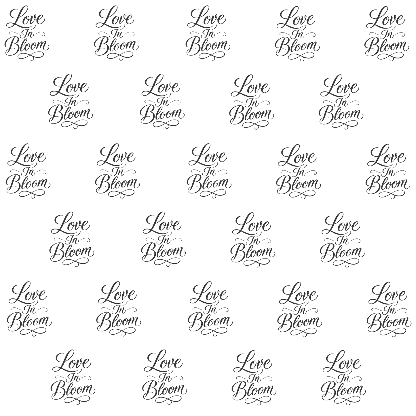 Love In Bloom Script Flower Bouquet Wraps