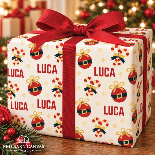 Personalized Christmas Paper | Santa Ornaments
