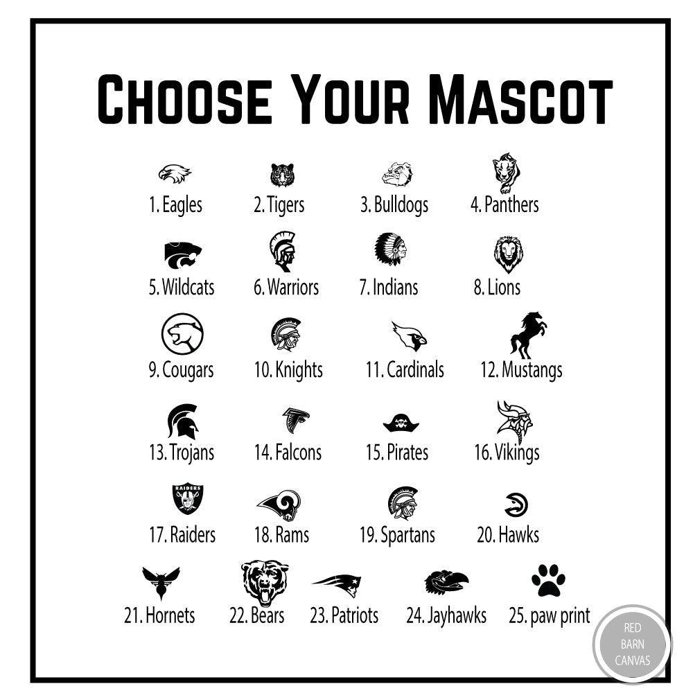 Custom Game Day Paper Placemats – Set of 25 | Food-Safe | Choose Your Mascot & Color