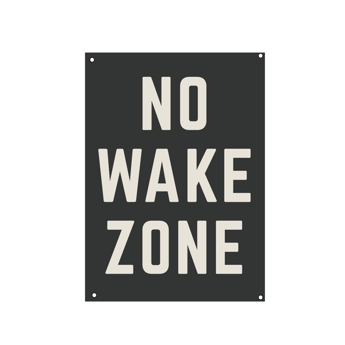 No Wake Zone | Natural Canvas Print