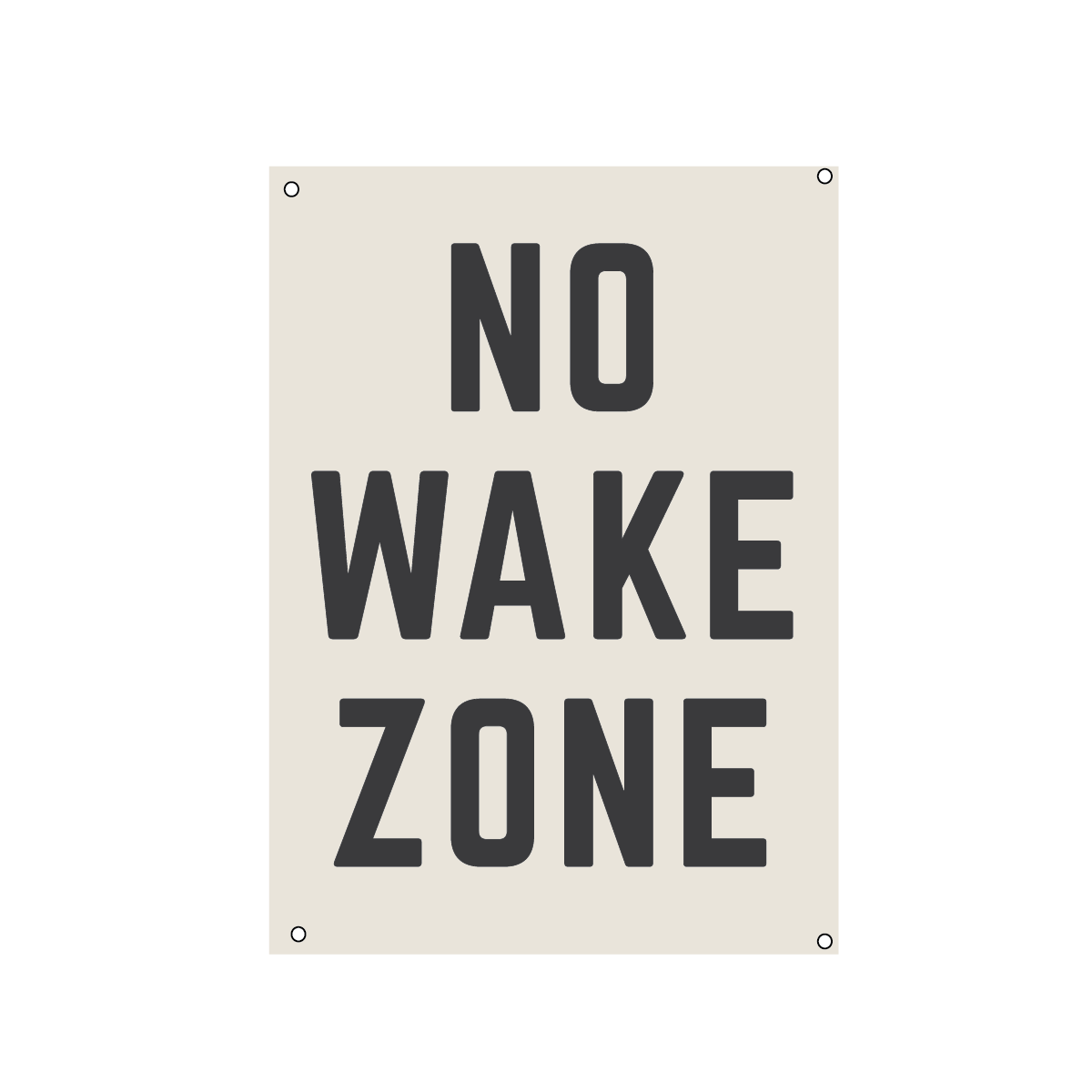 No Wake Zone | Natural Canvas Print