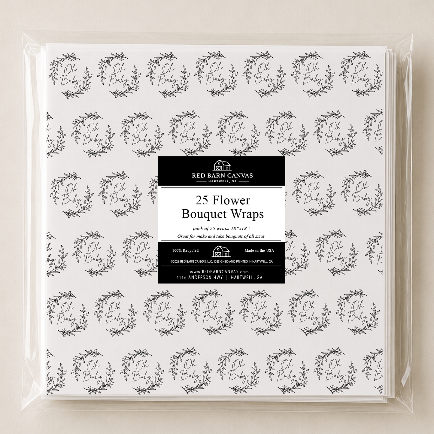 Oh Baby | 25 Flower Bar Bouquet Wraps