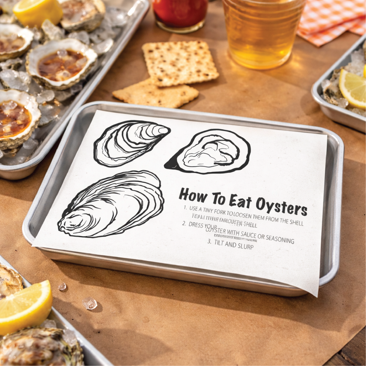How To Eat Oysters | 25 Placemats