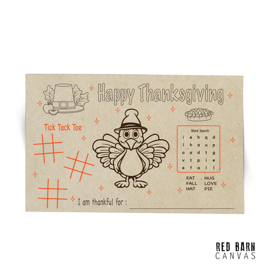 Thanksgiving Coloring Activity | Placemats