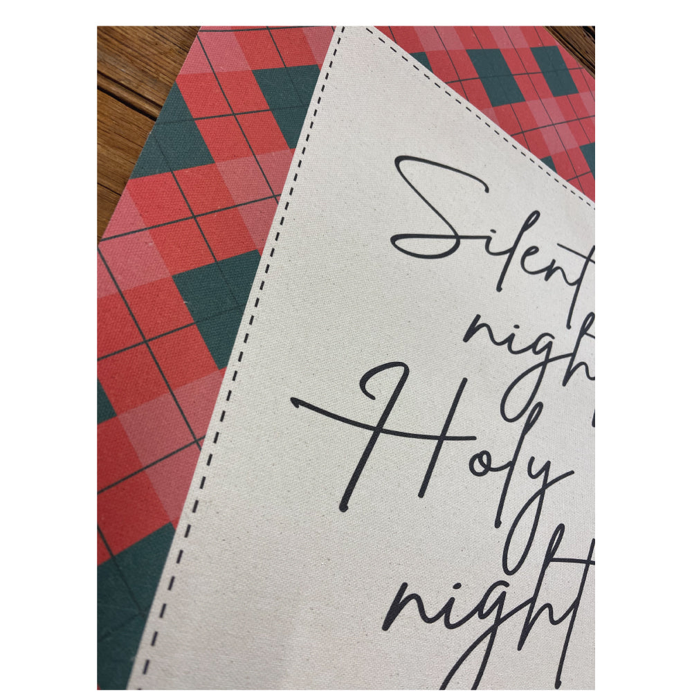 Silent Night, Holy Night Christmas Canvas Banner