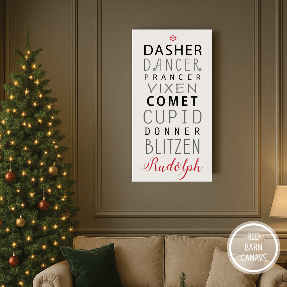Rudolph and Friends Christmas Wall Art