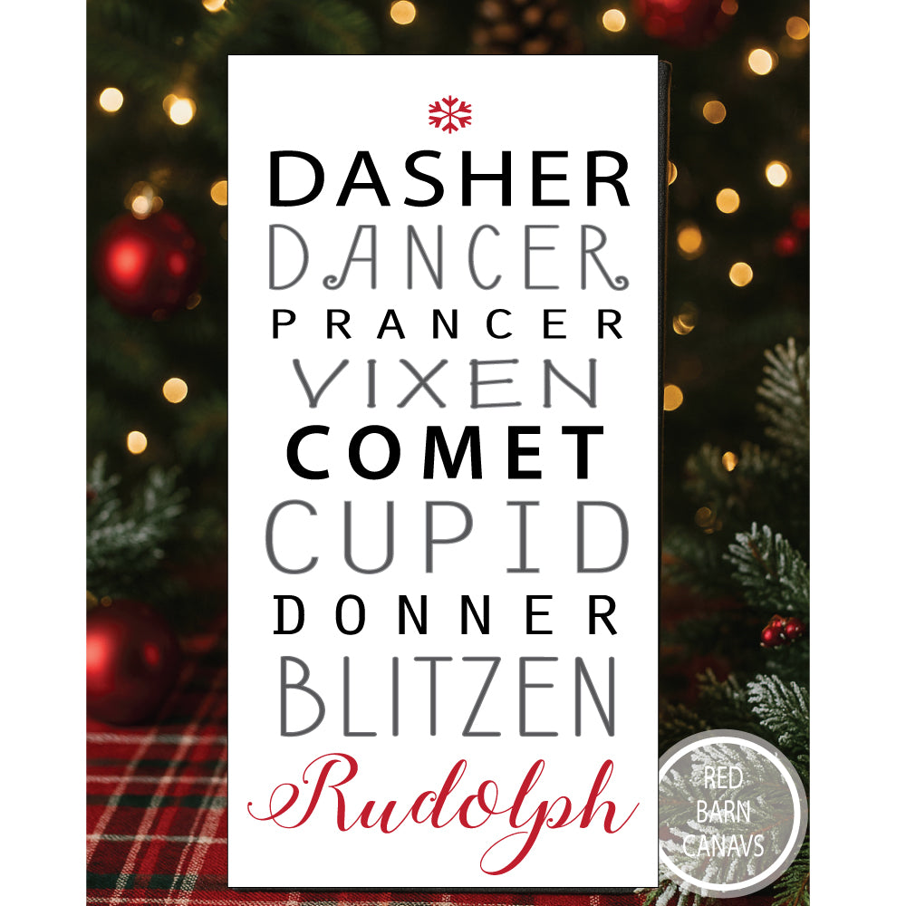 Rudolph and Friends Christmas Wall Art