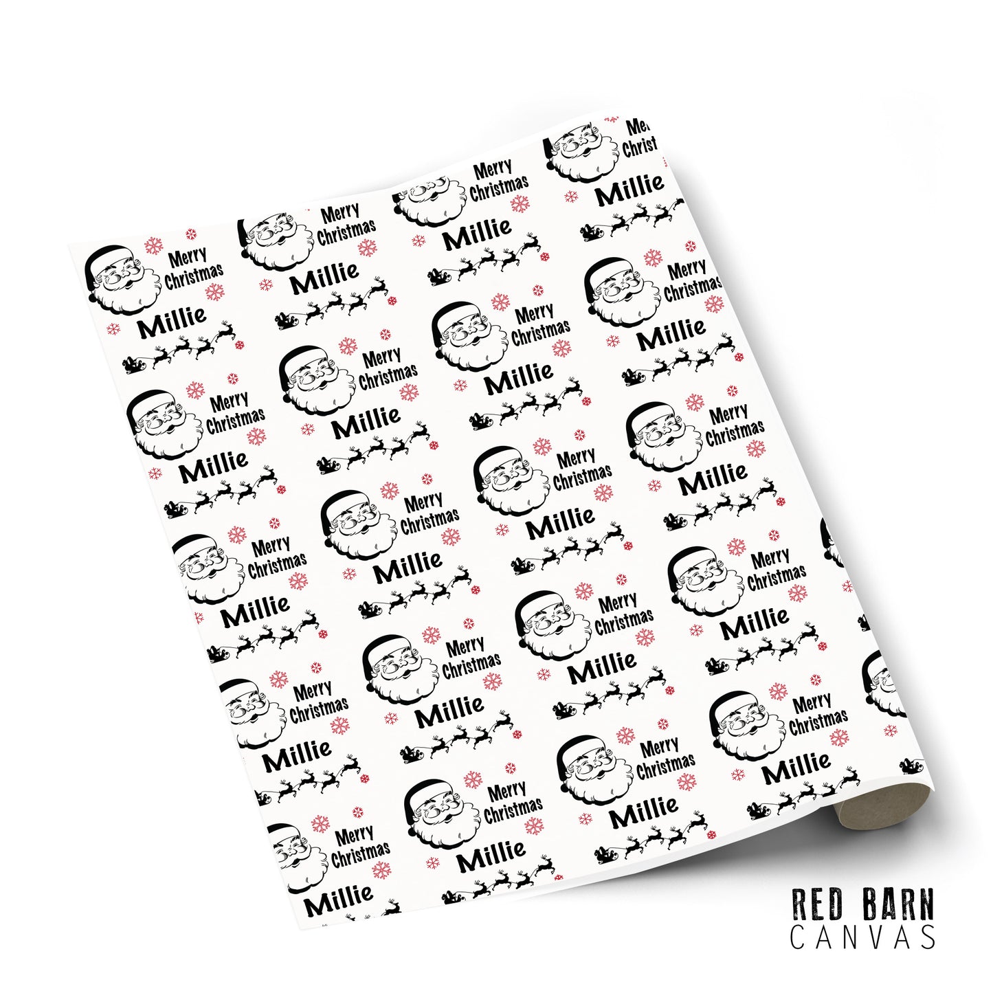 Personalized Holiday Wrapping Paper | Santa