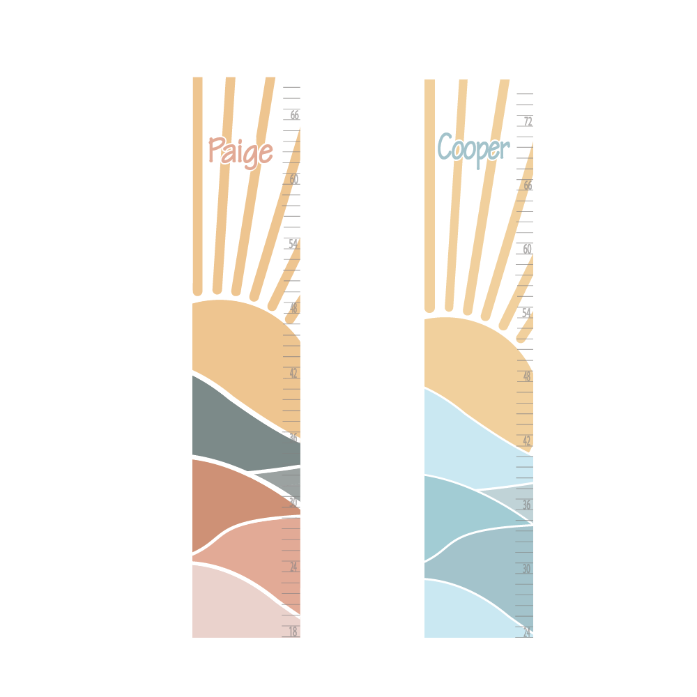 Sunshine Themed Growth Chart