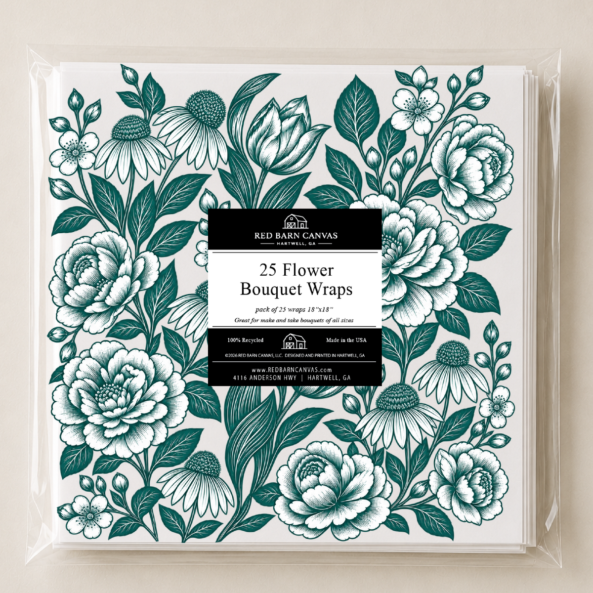 Vintage Botanical  | 25 Flower Bar Bouquet Wraps