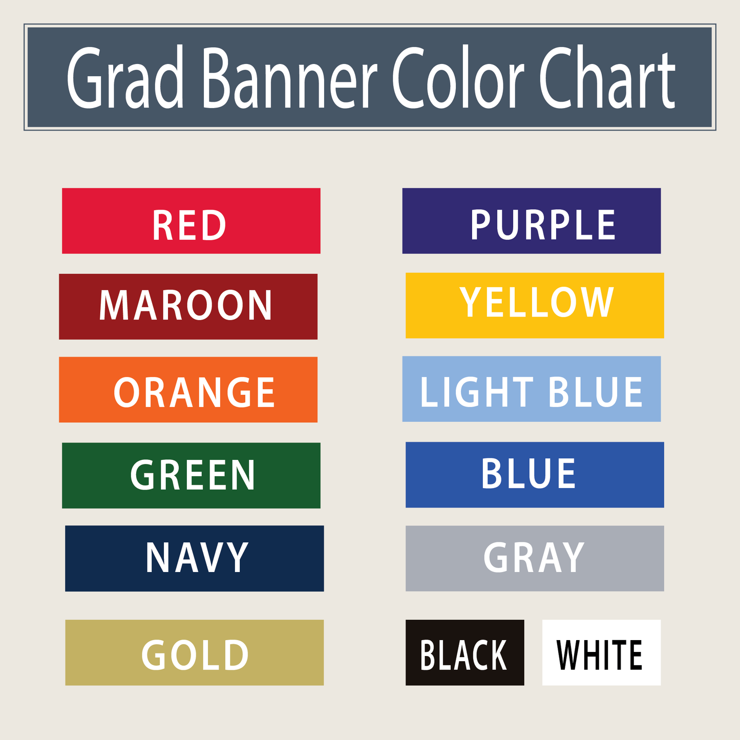 Personalized Graduation Vinyl Banner | College, High School or Elementary