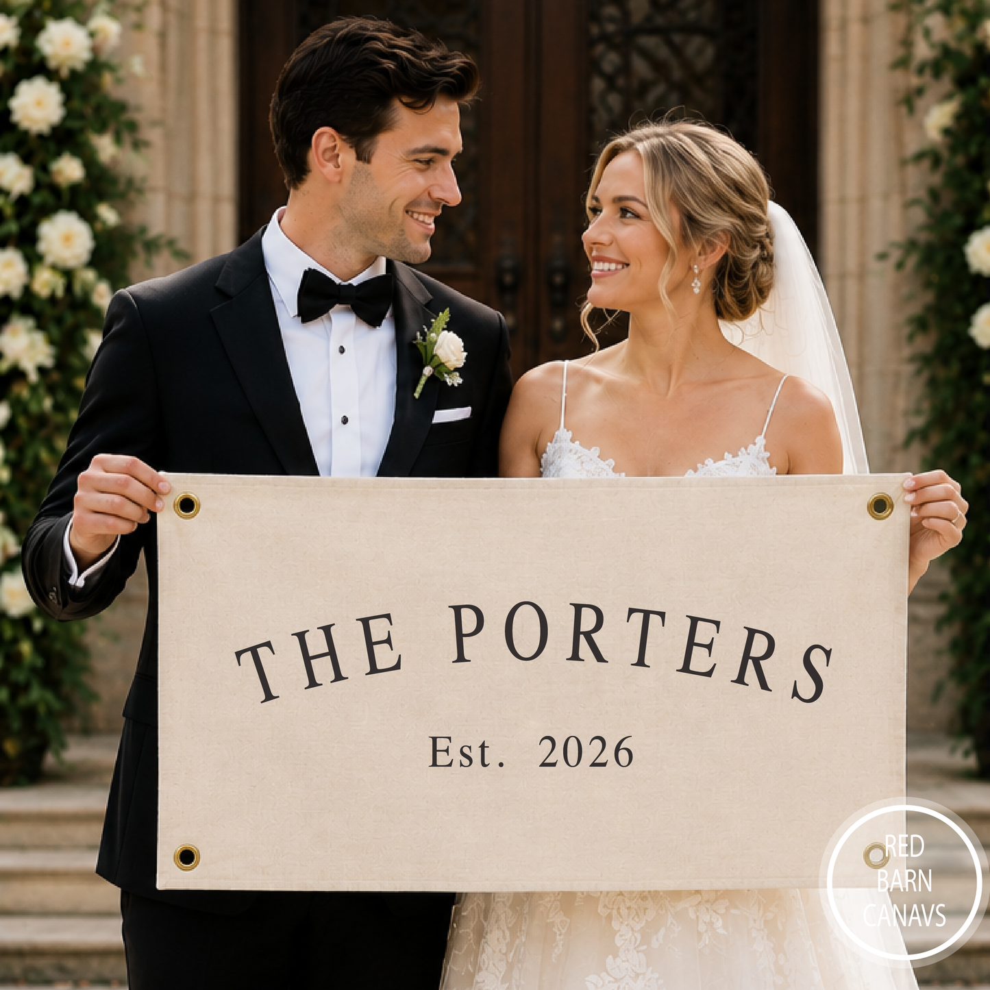 Personalized Wedding Canvas Banner