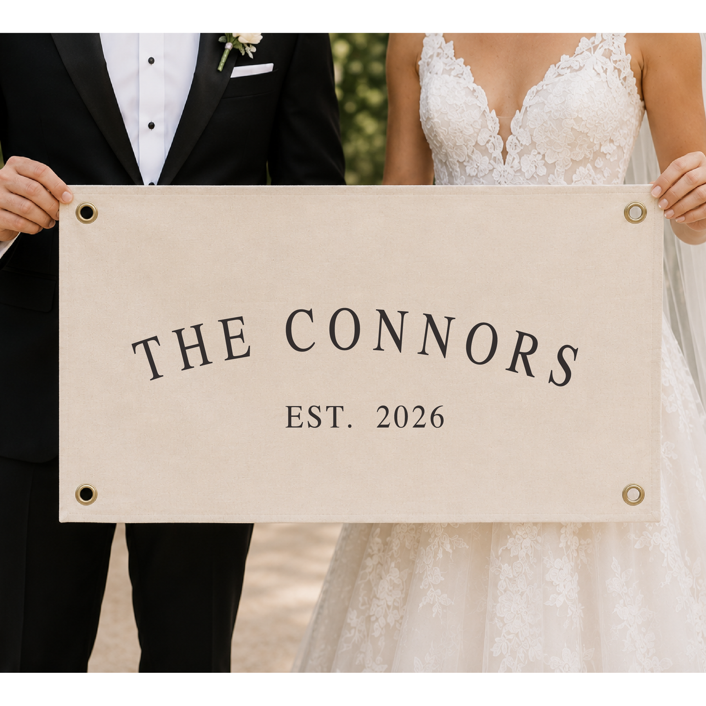 Personalized Wedding Canvas Banner