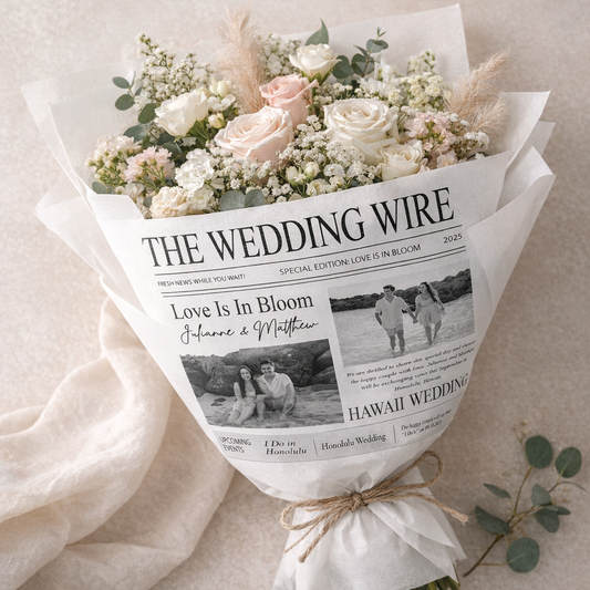Wedding Wire Newspaper | 25 Flower Bouquet Wraps